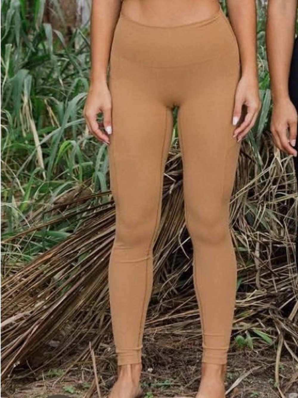 High-Rise Seamless Leggings in Neutral Beige M